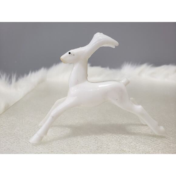 Vintage MID CENTURY HARD PLASTIC REINDEER CHRISTMAS Rosen Celluloid MCM Kitschy - Picture 4 of 5